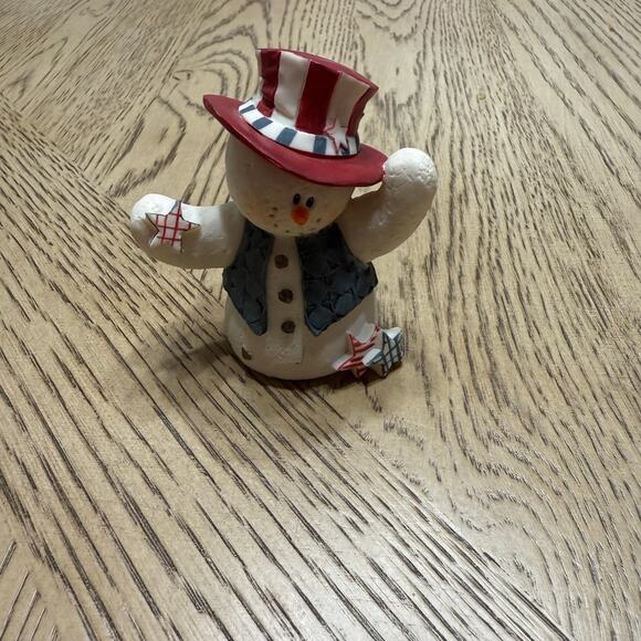 1998 Sarah’s Attic Snowonders 6406 July Snowman 4th of July Patriotic - Picture 2 of 5